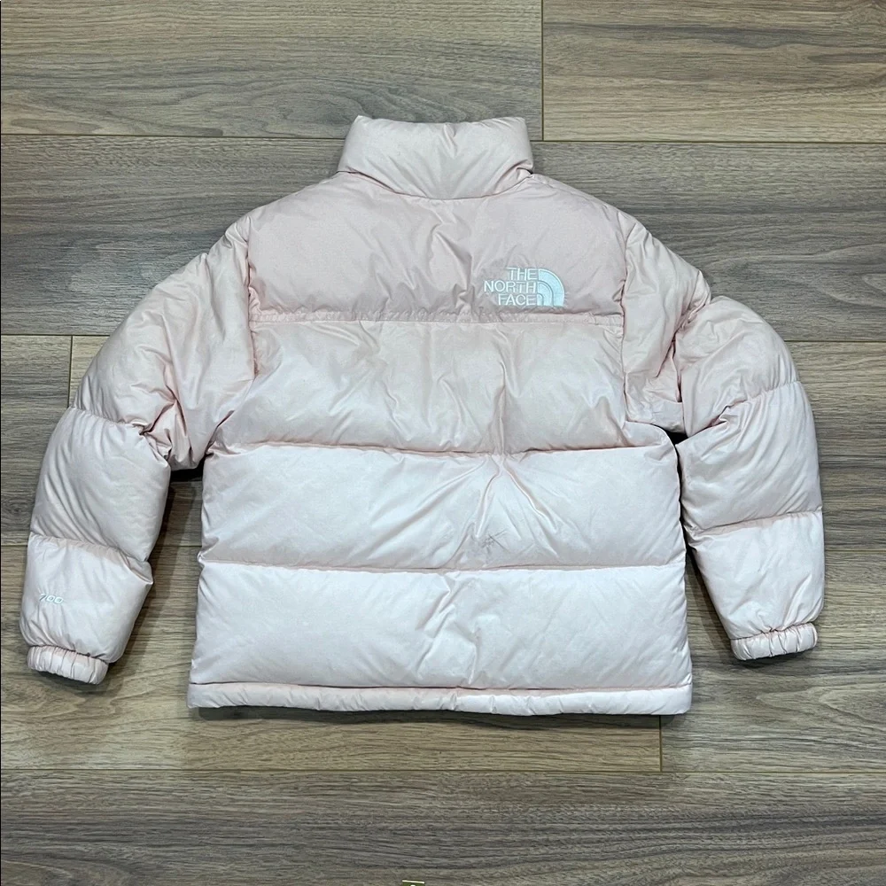The North Face Retro Nuptse Jacket 700 Down in Pink Moss Size Medium (10-12)